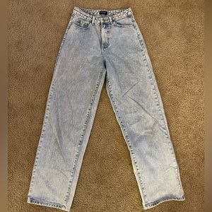 Nasty Gal Acid Wash High Waisted Jeans